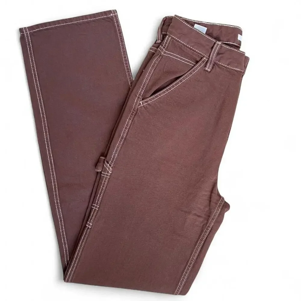 PacSun Brown 90s Boyfriend Carpenter Jeans High Rise Women’s 25 - Picture 3 of 8